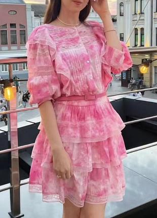 Рожева tie-dye сукня river island, розмір s💕