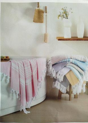 Рушник або пештамель з бахромою, 100/180 см