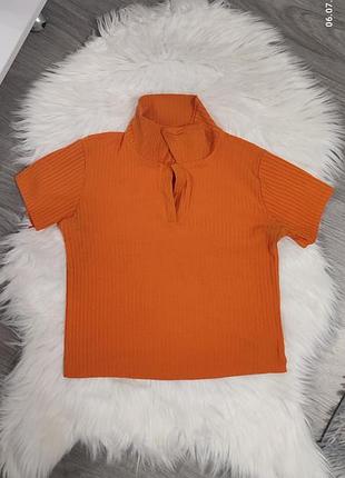 Укороченный трикотажный топ