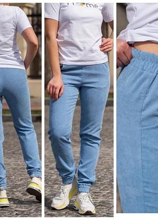 Штани джогери (спорт стиль)микровельвет весна літо 50-52розм