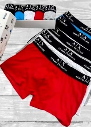 Труси боксери чоловічі, нижня білизна armani 5 шт в коробці.