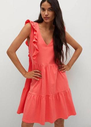 Сукня ярусна літня трикотаж плаття вільне платье летнее