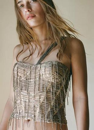 Корсет с бисером и блестками limited edition