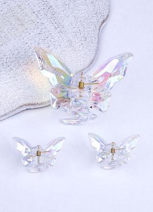 Набор прозрачных крабиков бабочка, хамелеон