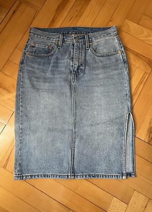 Джинсова спідниця міді levi’s