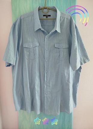 Мужская одежда/ летняя рубашка, лен+коттон 🌈56/58/4xl размер