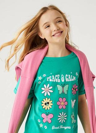 Нова яскрава футболка для дівчинки 8-9 років, 134см marks&spencer