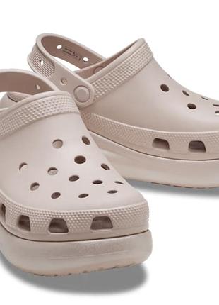 Кроксы пудровые classic crush shimmer pink