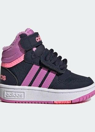Adidas высокие кроссовки хайтопы детские navvy pink
