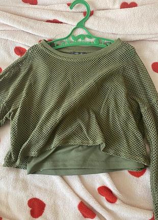 Набор накидка в сеточку и топ