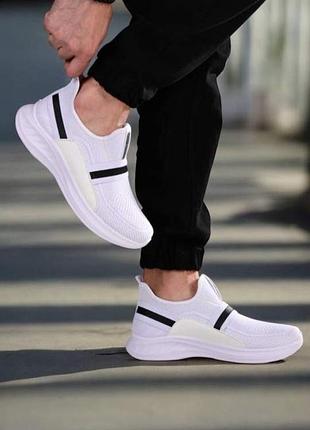 Мужские удобные легкие дышащие кроссовки текстиль стрейч.