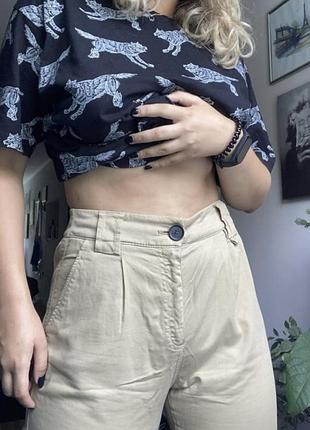 Штани карго коричневі bershka s