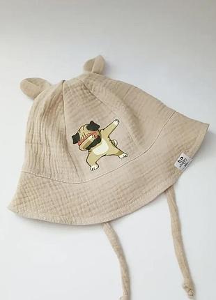 Панамочка муслиновая новая 49-50 размер в наличии