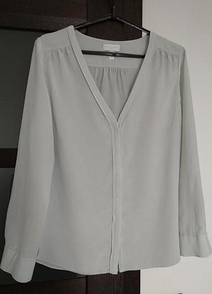 Шелковая блузка от бренда от the white company, цвет нежная мята, размер 14