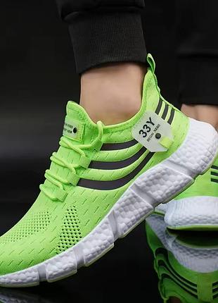 Мужские летние кросеки 46р. салатовые, кроссовки для бега