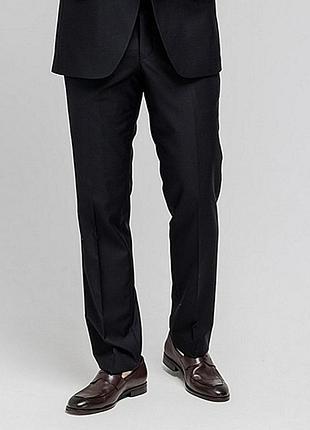 Мужские прямые брюки брюки черные классические hugo boss