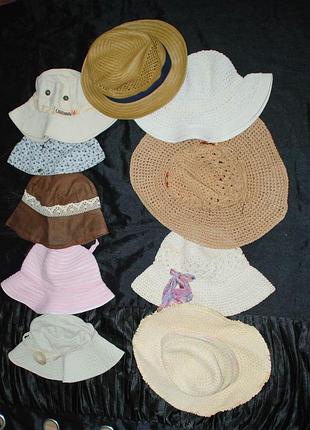 Лот ціна за всі 10 шт капелюхи капелюх солом'яний плетений пляжний пляжна панамка панама