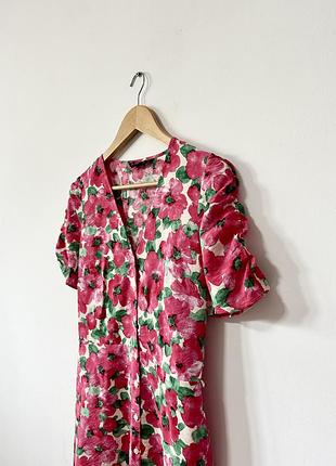 Красиве міді плаття з натуральної тканини на ґудзиках f&f🌿