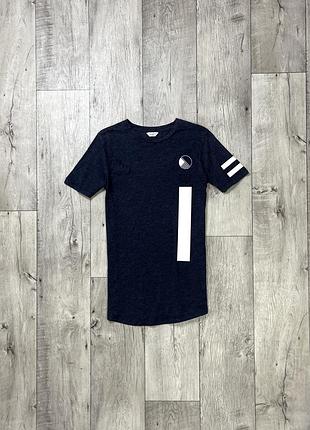 Jack & jones core футболка s размер спортивная серая с принтом