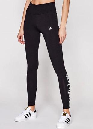 Р. 42-44/xs-s женские черные леггинсы adidas essentials linear