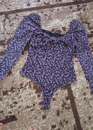 Шикарный боди в цветочный принт