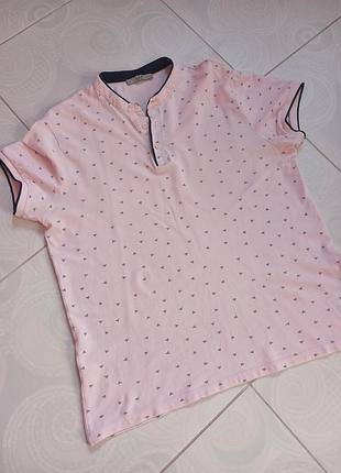 Мужская стильная хлопковая фирменная футболка в принт, размер л lc waikiki