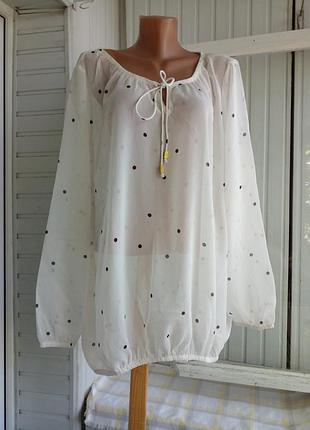 Шифоновая 👚 блуза рубашка большого размера батал