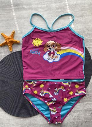 Купальник роздільний на дівчинку з щенячим патрулем 134-140 см (8-10р)