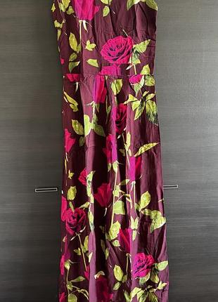 Довга сукня в троянди бавовна