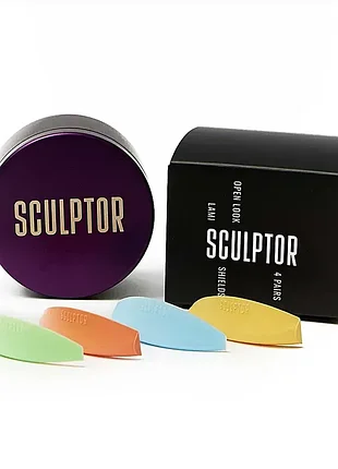 Sculptor lash набор валиков open look color mix, 4 пары
