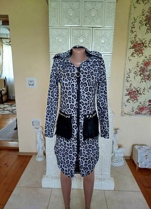 Шикарна накидка на замок леопардова