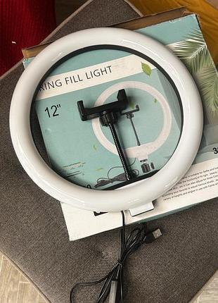 Світлодіодна кільцева лампа ring fill light qx-300 30 см  для блогера ,селфі ,фотографа ,візажиста