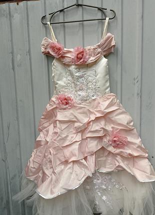 Платье на девочку/подростка нарядная длинная