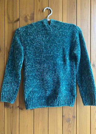 Свитер зеленый для девочки,размер 122.