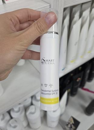 Солнцезащитный крем smart4derma transdermal sunblock sebocontrol spf 30 для жирной кожи