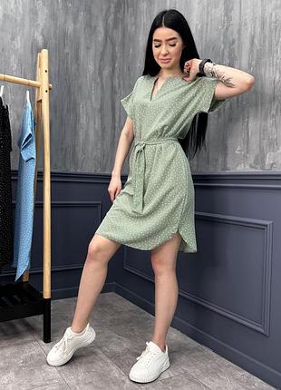 Летнее платье в горошек "victoria" код 9250