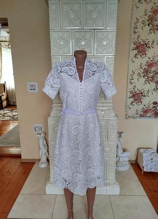 Шикарное платье из дорогого крючкованного крупина