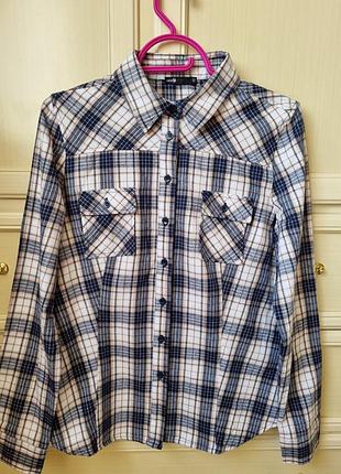 Сорочка нова у клітинку хлопок бавовна 100%