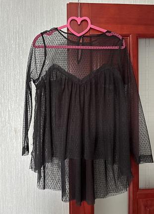 Блузка прозора