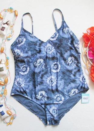 Шикарный моделирующий слитный купальник батал в орнамент tu 🌺🌴🌺