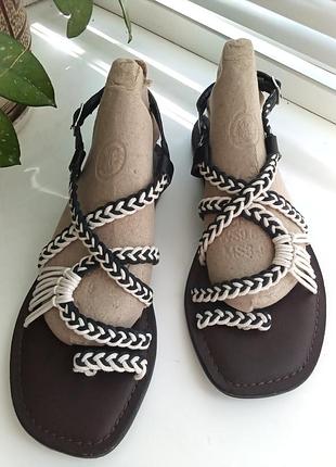 Next ➤ новые кожаные босоножки - индия - р..38 - 25 см