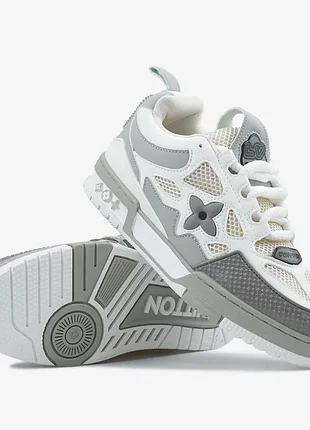 Skate sneaker white grey