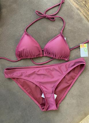 Купальник колір бургунді бордо розмір l