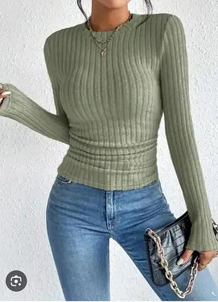 Стильний гольф светр кофта джемпер в рубчик 44 р