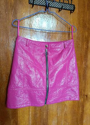 Юбка эко кожа лаковая