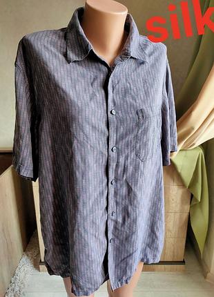Фирменная класснячья шелковая рубашка mark's spencer