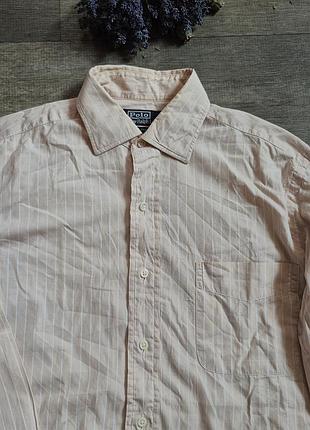 Бежева сорочка ralph lauren  розмір l