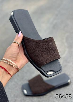 Шлепанцы женские натуральная замша