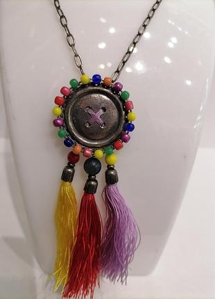 Французский бренд franck herval подвес цепочка бусы ожерелье