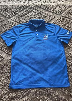 Футболка поло чоловіча синього кольору,розмір м